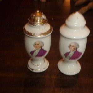 Salt pepper shakers set George Washington president